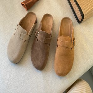 Gege Lu Women's 2024 New Thick Sole Platform Clog Sandals One Step Loafers